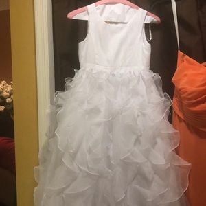 White Flower girl dress size 8
